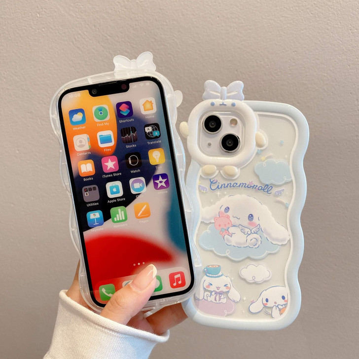 Sanrio character cinnamoroll wavy phone case Sanrio character cinnamoroll wavy phone case