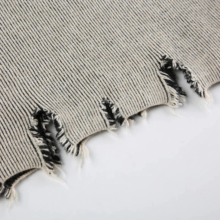 Cyber Grunge Distressed Top