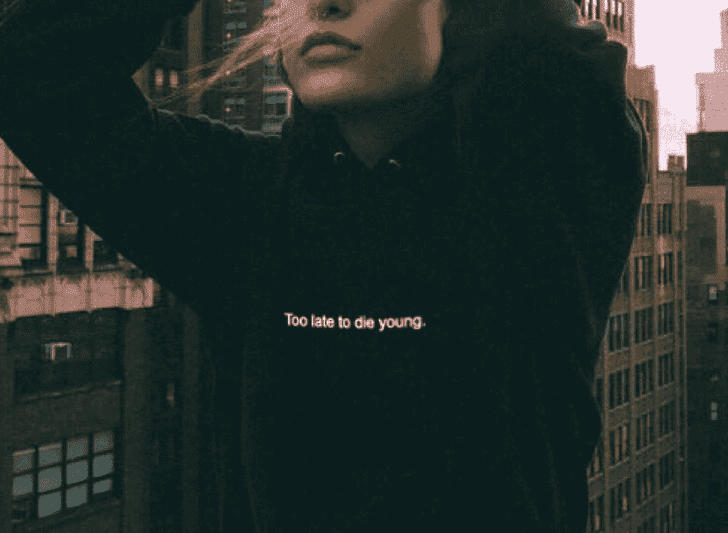 too late to die young black hoodie