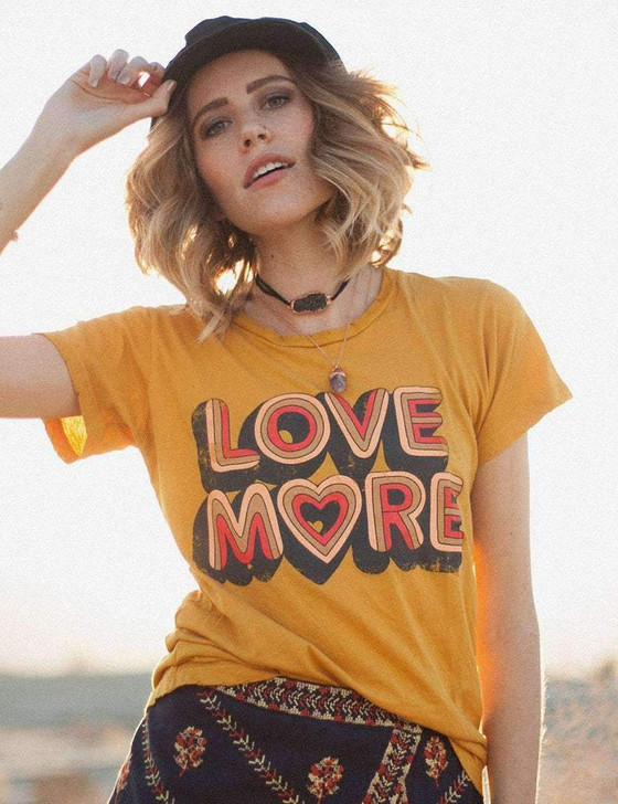 love more tee in yellow love more tee in yellow