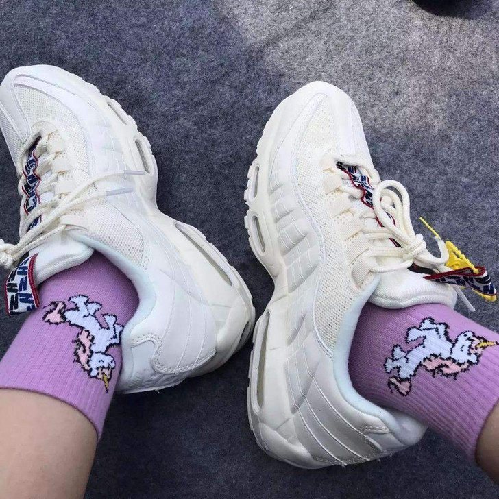 unicorn socks in purple