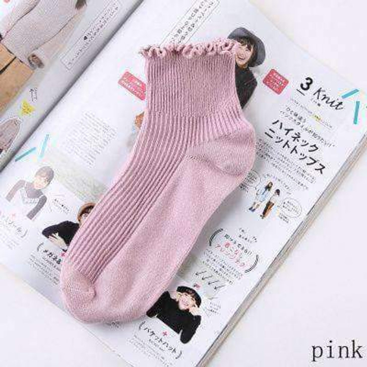 princess style socks in pink