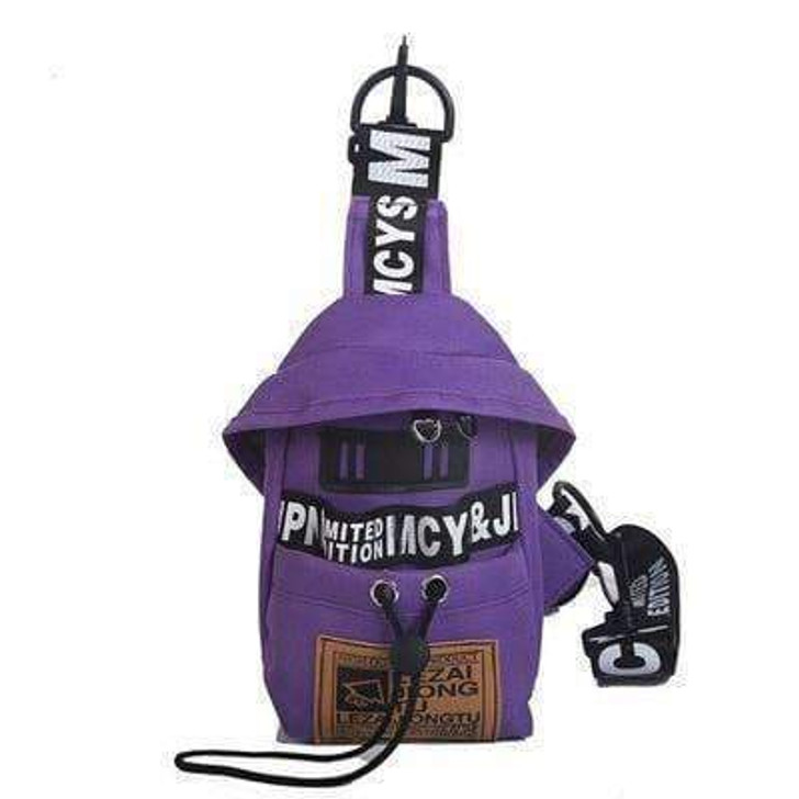 mobil strap purse backpack in lavender mobil strap purse backpack in lavender