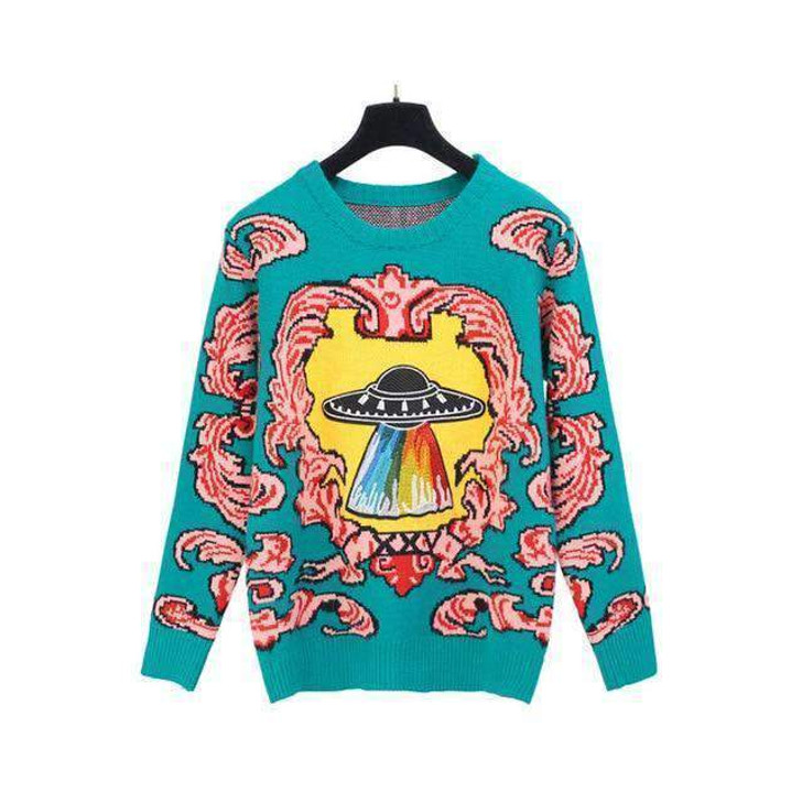 ufo clouds kni̇tted sweater ufo clouds kni̇tted sweater