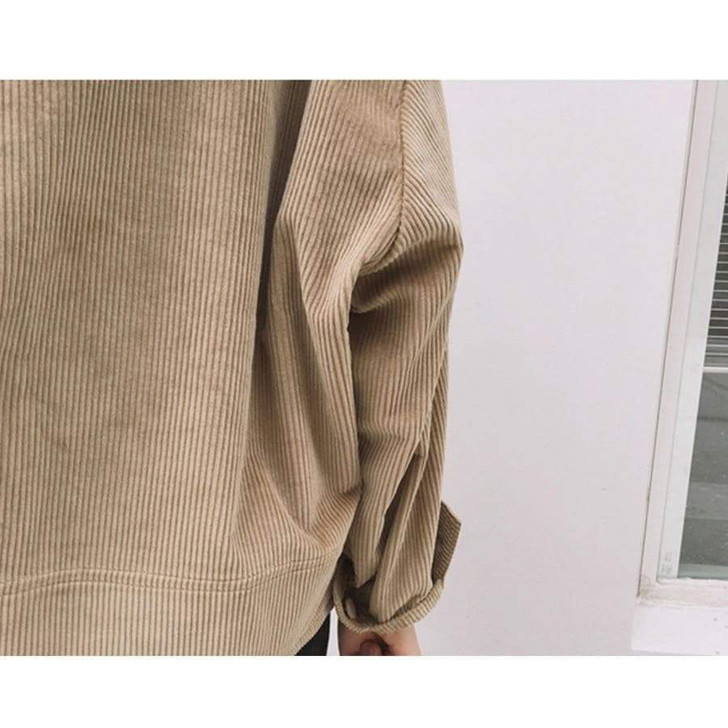 CORDUROY VINTAGE COAT JACKET-Cosmique Studio