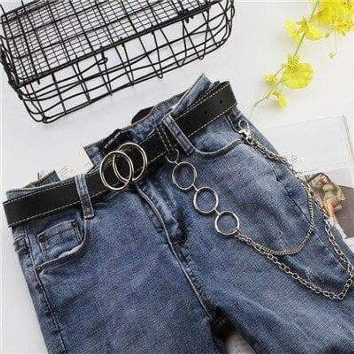 CASUAL PUNK CHAIN WAIST WRISTBANDS BELT-Cosmique Studio