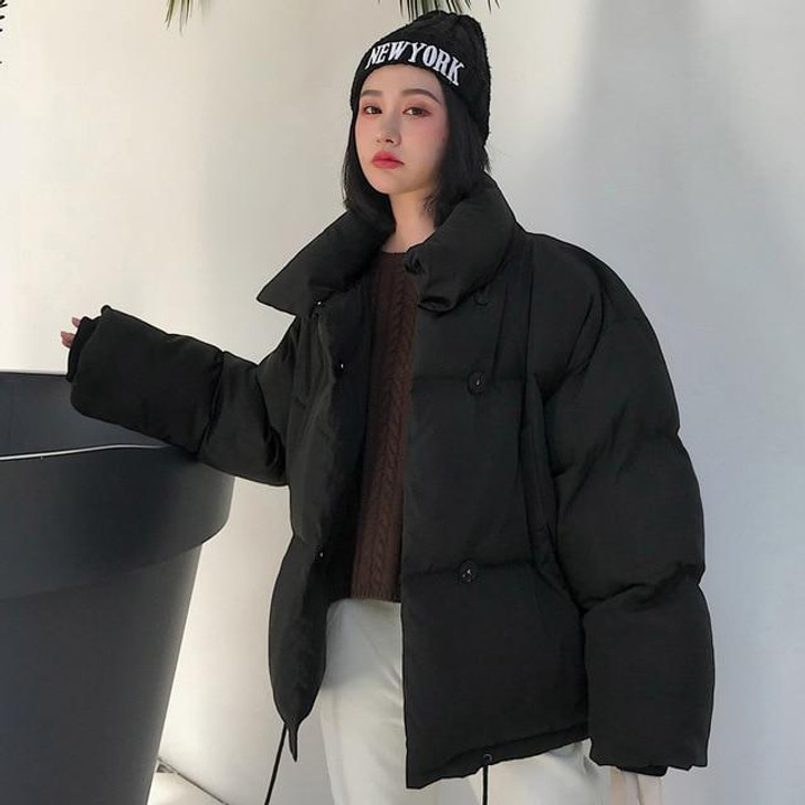 Korean Style Winter Puffer Jacket - Cosmique Studio