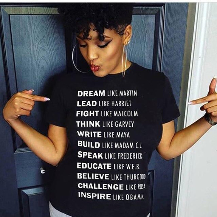 BLACK HISTORY QUOTES SLOGAN - DREAM LIKE MARTIN TEE-Cosmique Studio