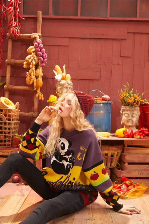 CUTE PANDA LONG SLEEVE SWEATER - Cosmique Studio CUTE PANDA LONG SLEEVE SWEATER - Cosmique Studio