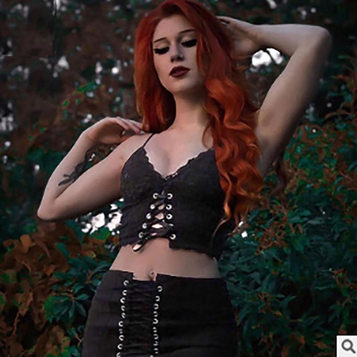 AESTHETIC VINTAGE EGIRL CROP TOP - Cosmique Studio AESTHETIC VINTAGE EGIRL CROP TOP - Cosmique Studio