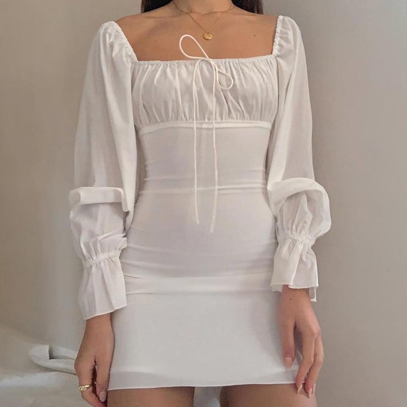 White sales aesthetic dress