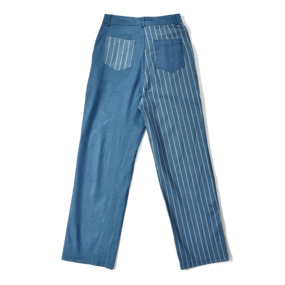 00s archive y2k stripe design wide denim