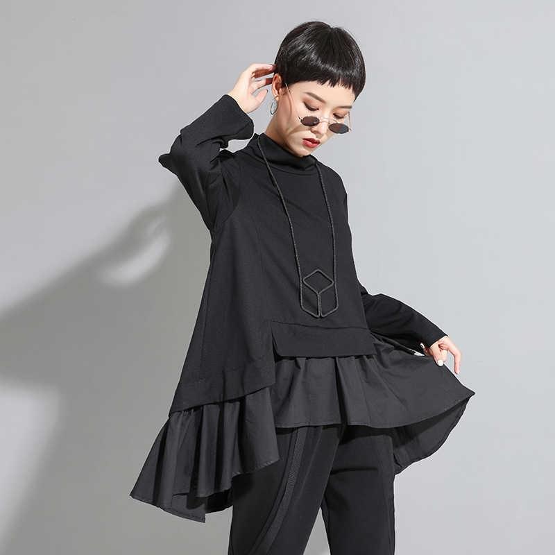 emm ensemblesleeve blouse 黒 EVEOVE TOKYO Black Sailor Collar Blouse -size women M-L