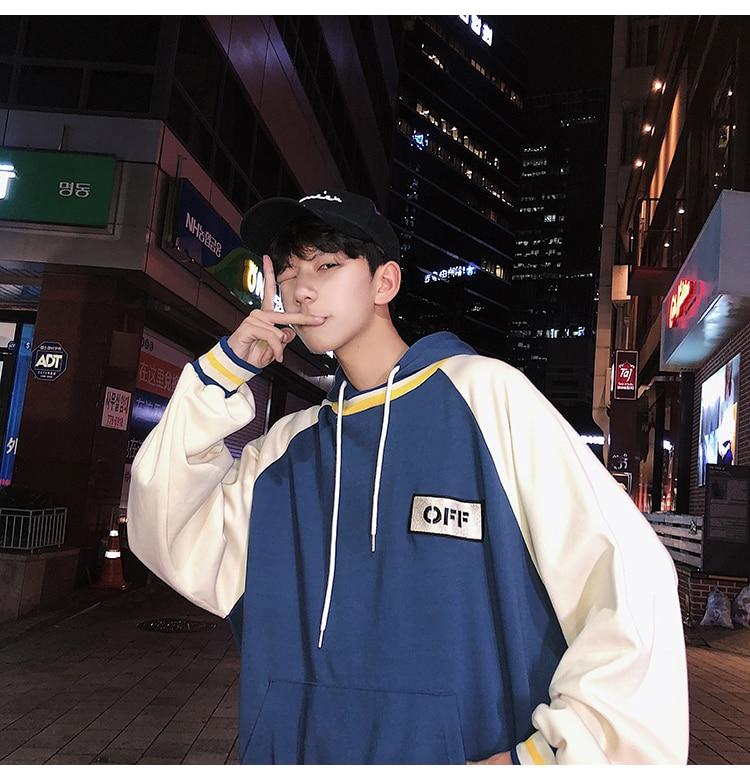 Indie Off Letter Oversize Men Hoodie
