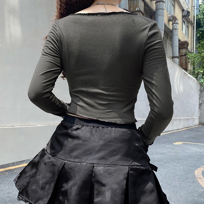 Y2K GRUNGE CROP TOP - Cosmiquestudio.com