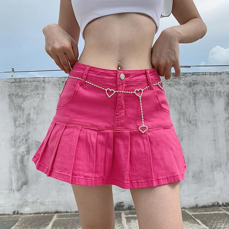 国内で当店のみ CFIERCE - TOWEL SKIRT soft-girl-pleated-sexy-mini-