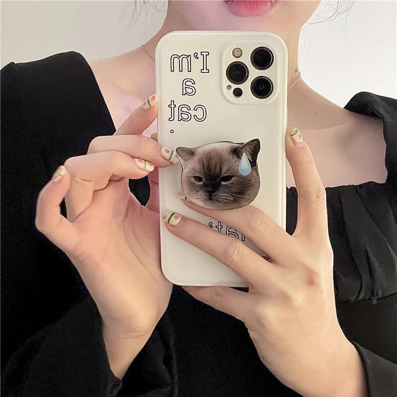 CATさま専用Phone Strap by Aurélie Mathigot Cat Phone Charm | Phone Charm Strap | Cute Beaded Phone