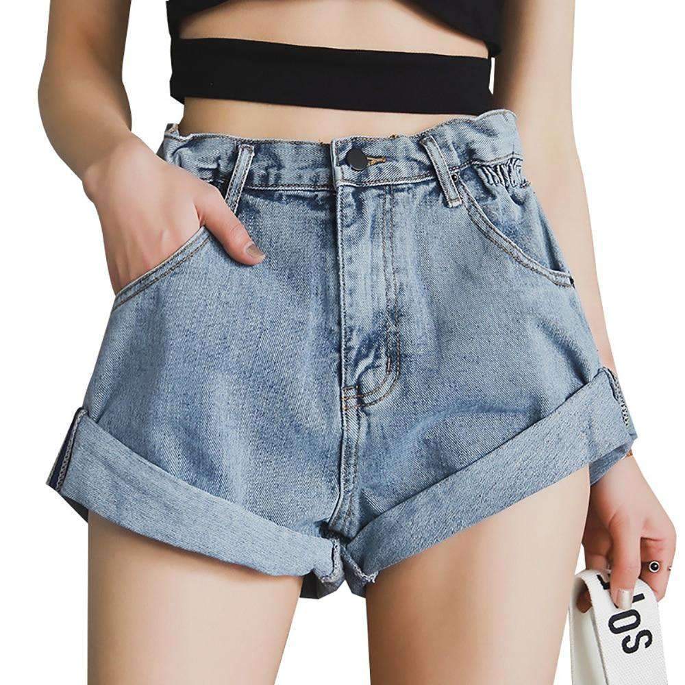 High Waist Vintage Crimping Denim 