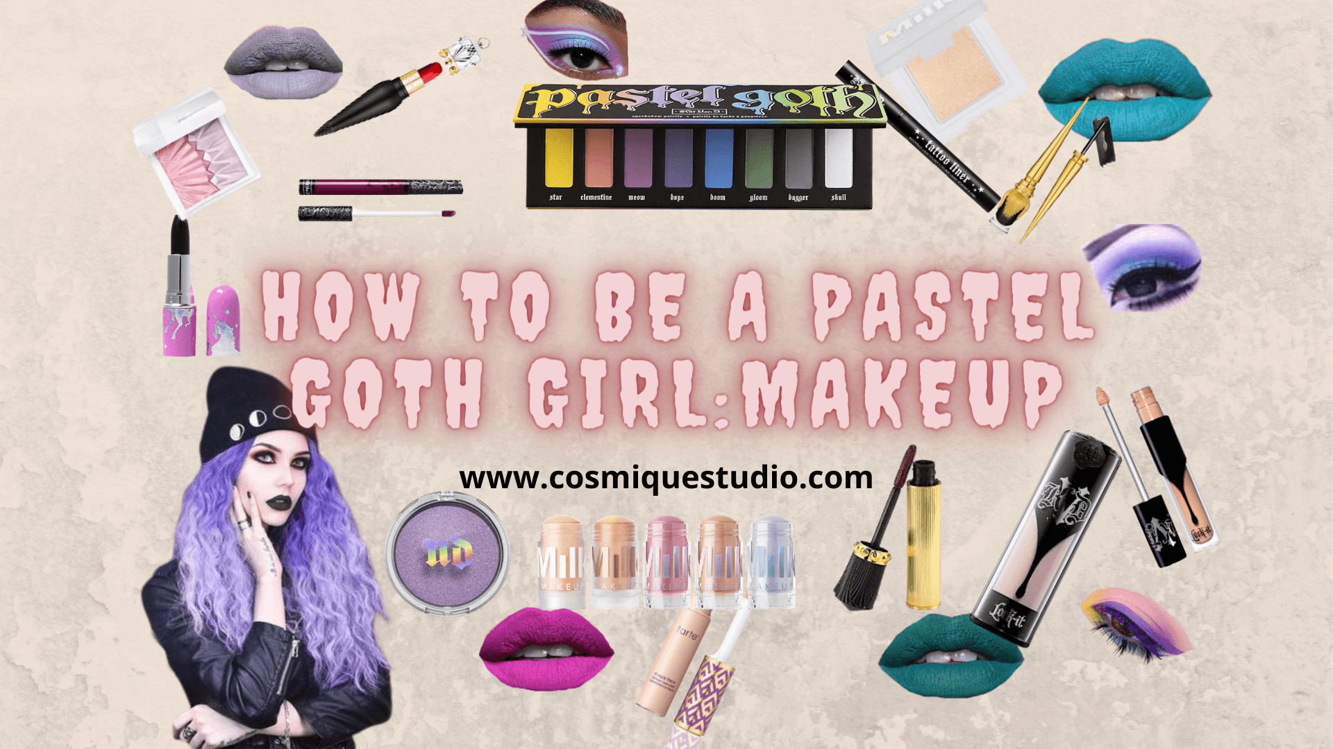 pastel goth makeup