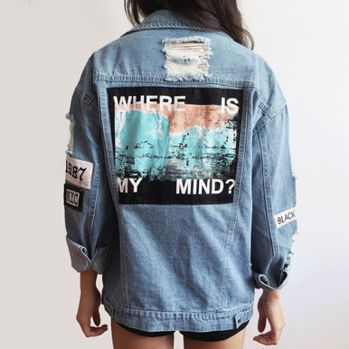 Where Is My Mind Denim Jacket - Cosmique Studio