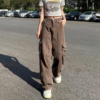 じゅ✨ grunge flare cargo pants coating Black Grunge Baggy Flare Harajuku Pants – Rags n Rituals