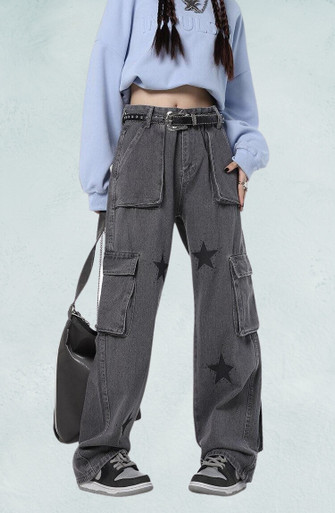 Y2k Stars Cargo Pants - Cosmique Studio