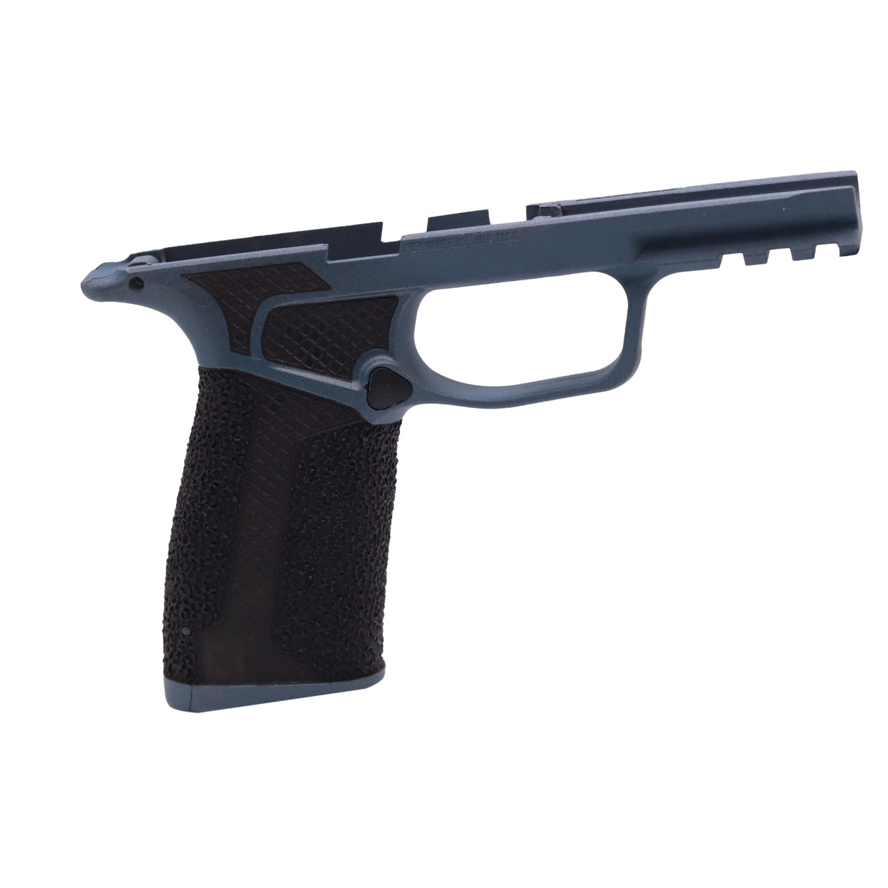 Sig P365 XMacro TRUE Blue Hybrid Hand Stippled Lower