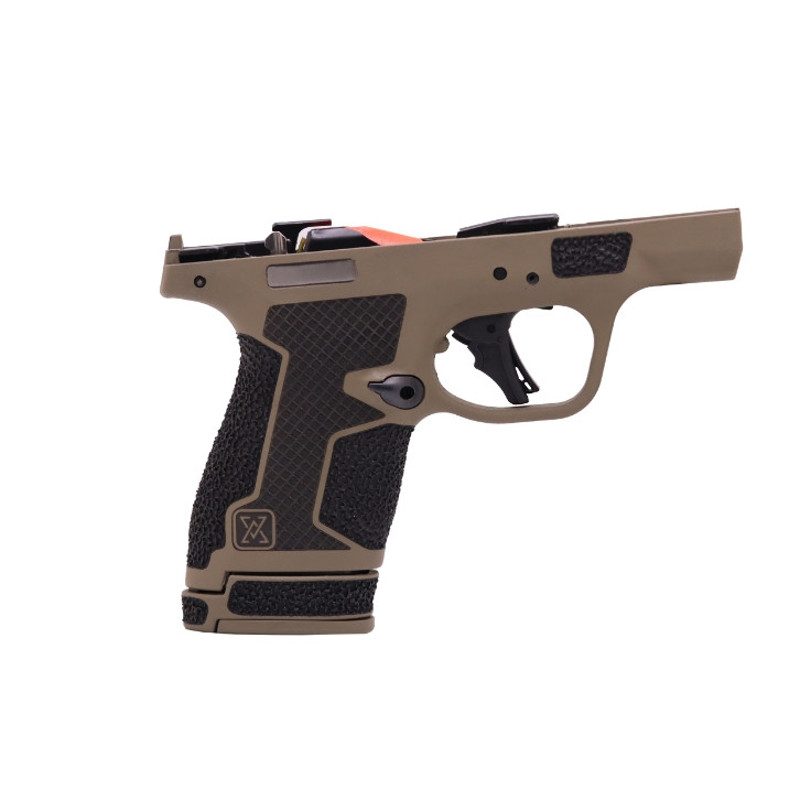 Custom Shield 9 Plus FDE Hybrid Hand Stippled Lower