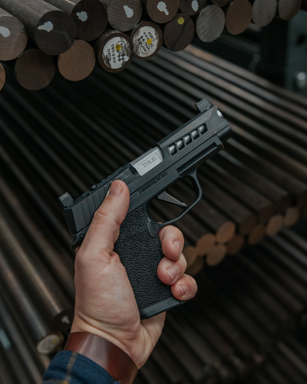 Hand Stippled SIG OEM P365 XL Grip Module - Black