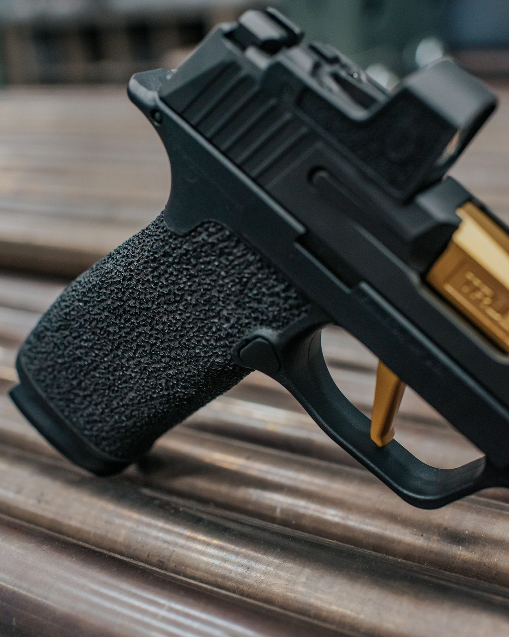 Hand Stippled X Macro Grip Module - Black