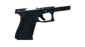 Custom Glock 19 Black Hybrid Hand Stippled Gen 3 Lower