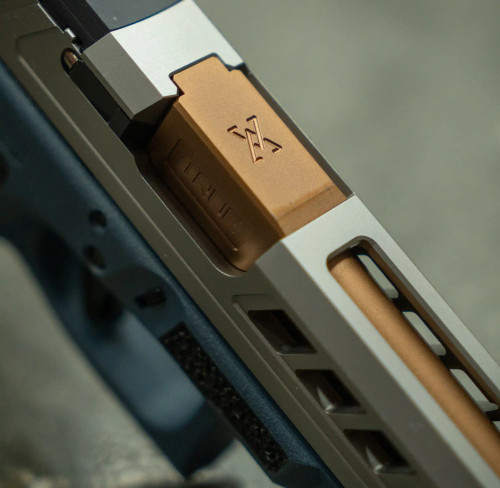 True Precision Glock 19 with a Copper TiCN threaded barrel 