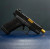 Glock 43 with Gold TiN Threaded True Precision barrel, and black nitride duty slide