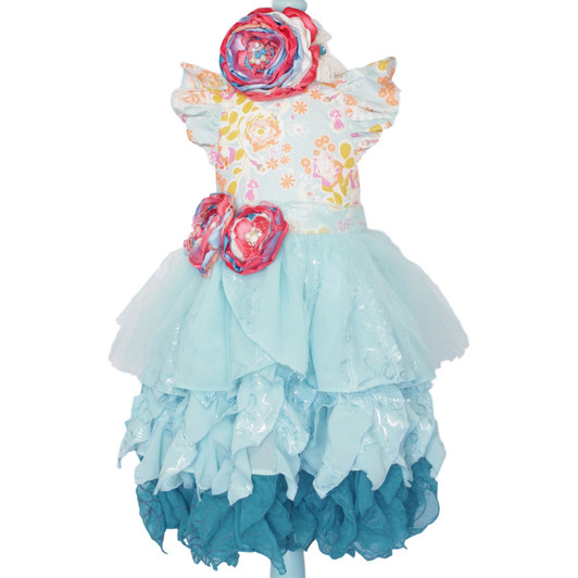 3-D Flower Detail Custom Flower Girl Dresses | Soft & Comfy Flower Girl Dress
