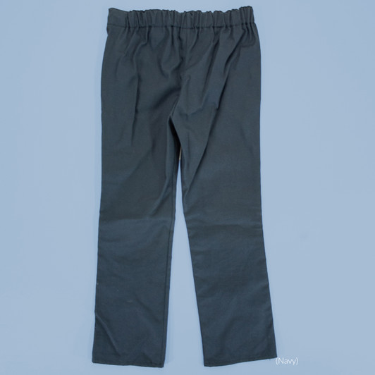 Straight Uniform Pants with Adjustable Waist in Navy | I Bambini Clothing