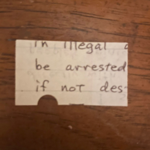 Unabomber - “illegal / Arrested “ 