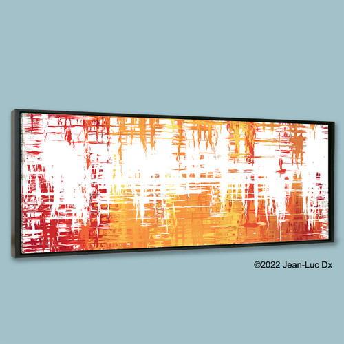 Mid century Modern abstract "Reflexion fete" numbered limited edition giclee print on canvas