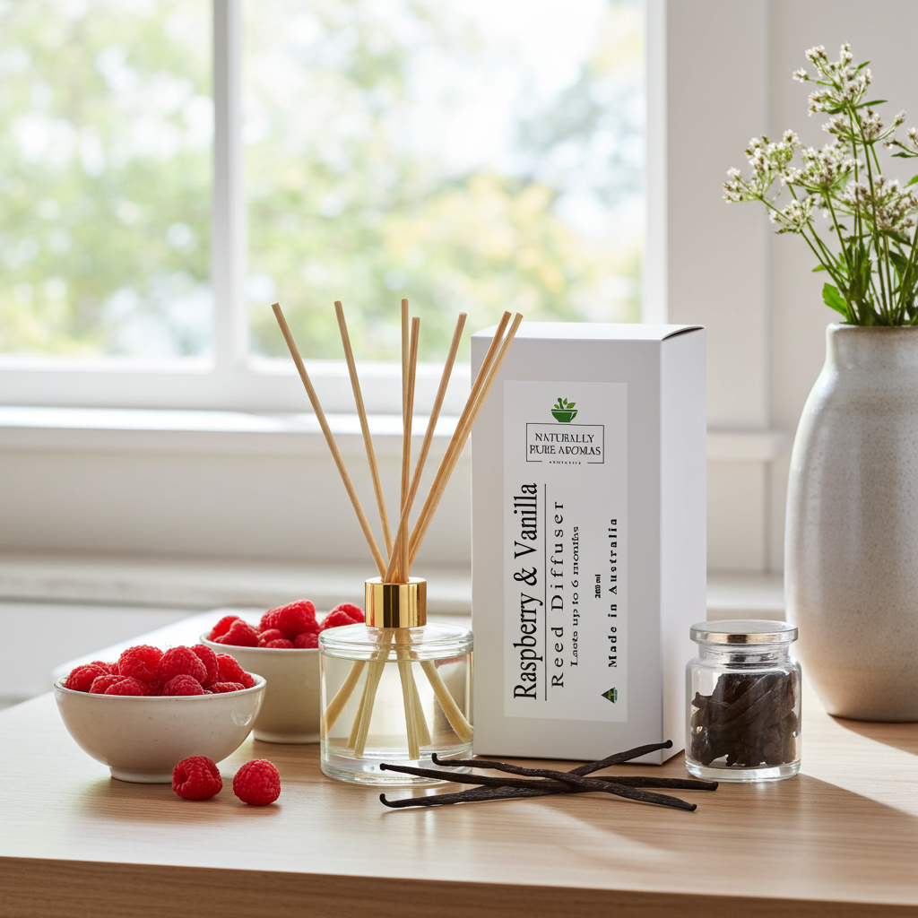 Raspberry Ripple Reed Diffuser Raspberry & Vanilla Reed Diffuser 200 ML - Saltylicious® Bath Body and ...