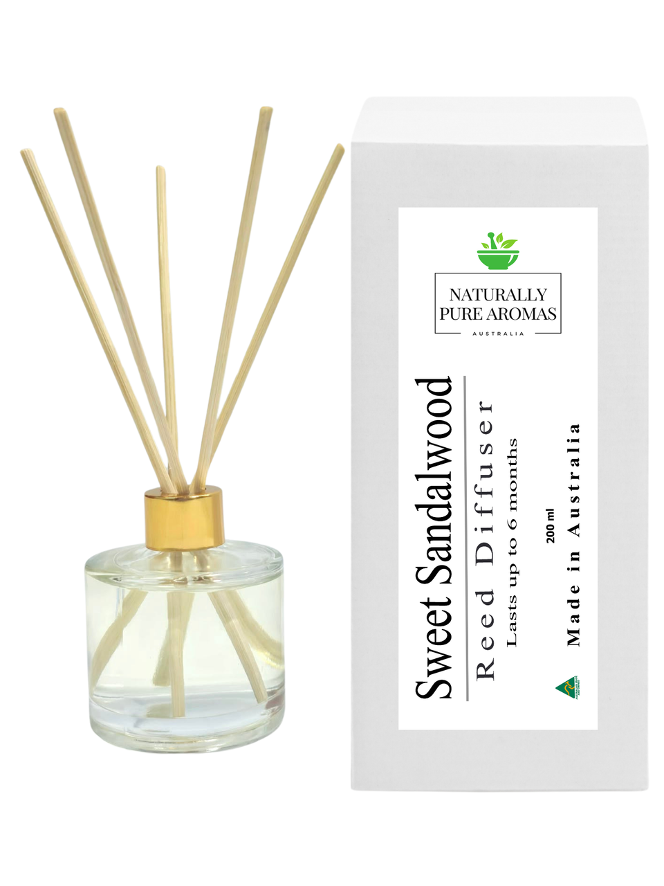 Sandalwood Reed Diffuser 200 ml - Saltylicious® Bath Body and Beauty ...