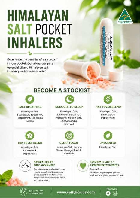 Himalayan Salt Pocket Inhaler Easy Breathing
