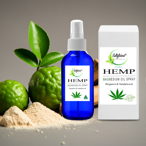Bergamot & Sandalwood Magnesium Oil Spray With Organic Hemp Seed Oil  100 ML