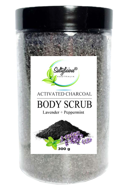 Activated Charcoal Lavender And Peppermint Body Scrub  