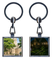 Square Chrome Lensed Keyrings - Repeat Custom Design