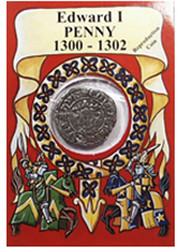Reproduction Coin - Medieval - Edward I Penny - Packaged