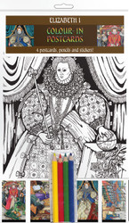 Colour-in Postcards - Tudor - Elizabeth I