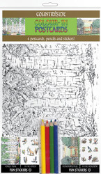 Colour-in Postcards - Countryside