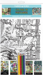 Colour-in Postcards - Fairies & Elves