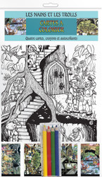 Colour-in Postcards - Dwarves & Trolls