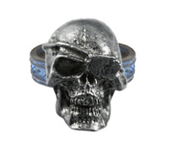 Children's Pewter Gemmed Ring - Pirate - Skull