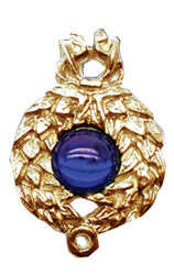 Gold Plated Gemmed Pendant - Roman - Laurel Wreath